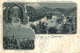 414  Limburg Klosterruine, St Grethen Mit Herzogweiher, Mondschein: Lithographie Ca. 1901, Posthilfstelle Taxe Dürkheim - Bad Duerkheim