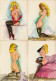 Pin-Ups  - 8 Cartes Postales   -   Années 55/60  Réf, 900/330 - Pin-Ups