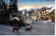 CO89. Vintage German Postcard. Alpen Hotel, Eibsee. Deer In The Snow. - Sonstige & Ohne Zuordnung