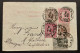 Enveloppe-Lettre 10c + Affr. OBP 43 + 44 (x2) BRUXLLES 5 > Munchen Gladbach (DE) - Combinaison Pas Fréquent - 1884-1891 Leopold II.