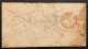 Lettre 10/04/1853 - Affr. OBP 7+8 Obl. P24 Bruxelles > Londres - Cachet Ambulant Ouest No 1 - 1851-1857 Médaillons (6/8)