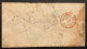 Lettre 10/04/1853 - Affr. OBP 7+8 Obl. P24 Bruxelles > Londres - Cachet Ambulant Ouest No 1 - 1851-1857 Medallones (6/8)