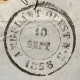 Lettre 11/09/1858 - Affr. OBP 8 Obl. P45 Gand > Lille - Ambulant Ouest No 3 - 1858-1862 Medaillen (9/12)