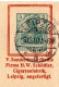 DR 1910, 5 Pf. Privatganzsache V. Leipzig M. Zudruck Schöttler Cigarrenfabrik - Lettres & Documents