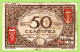 FRANCE / CHAMBRE De COMMERCE / NICE - ALPES MARITIMES / 50 CENTIMES / 1917 - 1921 SURCHARGE 1920 - 1921 / N° 17466 - Cámara De Comercio