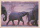 Namibia Postcard Sent To Germany (Elephant) Leopard On The Stamp - Namibië