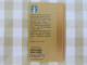 China 2013 Starbucks Card,gold Member,used - Cartes Cadeaux