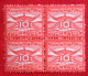 4x Block 10ct Luchtpostzegel Allegorische Voorstelling NVPH LP1 LP 1 (Mi 102) 1921 POSTFRIS MNH ** NEDERLAND NIEDERLANDE - Poste Aérienne