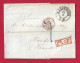 !!! MARQUE D'ENTRÉE PRUSSE PAR VALENCIENNES SUR LETTRE DE MAGDEBOURG DE 1854 - Marques D'entrées