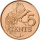 Trinité-et-Tobago, 5 Cents, 1975, Franklin Mint, Bronze, FDC, KM:26 - Trinité & Tobago