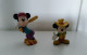 TOPOLINO - Coppia Di Statuine In Plastica Morbida. - Disney