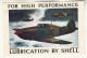 CP68. Advertising Postcard. Hawker Hurricanes. Airplanes. Lubrication By Shell. - 1939-1945: 2ème Guerre