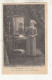 CP37.  Vintage Postcard.  Girl Looking In At Her First Bonnet In The Mirror. - Moda