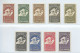 VENEZUELA 1950 UNIVERSAL POSTAL UNION 75 ANNIVERSARY AIRMAIL SET MI 554-62  SC C284-92 MH - Venezuela