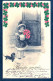 19046 Jeune Fille Avec Bouquet De Roses Et Chien Teckel (Dachshund) à La Laisse. - Dogs