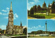 BUDAPEST, MULTIPLE VIEWS, CHURCH, BUS, PARK, MONUMENT, STATUE, HUNGARY, POSTCARD - Hongrie