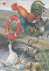 Postal Stationery - Cock Saving Goose - Happy Easter - Red Cross 1995 - Suomi Finland - Postage Paid - Jenny Nyström - Enteros Postales