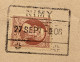 Lettre EXPRES Affr. OBP 77 Obl. Cachet Télégraphique NIMY - 1905 Barbas Largas