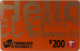 REMOTE : P016B $200 HELLO : Orange USED EXP 30/04/97 - Hongkong