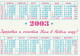 CALENDARIO 2003 FORMATO PICCOLO (MH442 - Petit Format : 2001-...