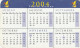 CALENDARIO 2004 FORMATO PICCOLO (MH308 - Tamaño Pequeño : 2001-...