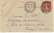 Semeuse 10c Rouge Carte Lettre De Boulogne Sur Mer 25 Décembre 1909 Pour Boulogne - Kaartbrieven