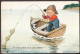 Le Petit Pêcheur A Beaucoup De Chance. Petit Chien. Signé Par John Wills. Fishing - Wills, John