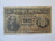 Rare! Argentina 5 Centavos 1884 Banknote See Pictures - Argentina