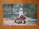 GIRL RIDING GALAPAGOS TORTOISE GRANDPA , TURTLE , NEW YORK ZOO , 17-4 - Tartarughe