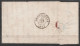 L. Affr. N°14 P33 Càd DINANT /27 DEC 1863 Pour Fourneaux De CHATELET (au Dos: Càd CHATELINEAU) - 1863-1864 Medaillen (13/16)