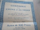 M45 Action 500 Francs De La Chine Et Des Indes China 1921 - Navigation