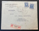 Sélection De 9 Lettres Recommandé Affr. Houyoux 256+257 Perfin BDC(Banque De Commerce) - PB (Banque De Paris) - 1922-1927 Houyoux