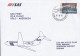 Norway SAS First DC-9 Flight OSLO-ABERDEEN 1992 Cover Brief Lettre Europa CEPT Stamp (2 Scans) - Lettres & Documents