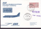 Denmark First SAS Grumann Gulfstream Flight COPENHAGEN-LUXEMBOURG 1981 Cover Brief Lettre RETOUR Non Réclamé - Lettres & Documents