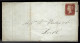 ONE PENNY ROUGE NON DENTELÉ SUR LETTRE - 1848 - POUR LEITH - Briefe U. Dokumente