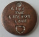 Jeton De Caddie - LIVE THE LIFE YOU LOVE - En Métal - (1) - - Munten Van Winkelkarretjes