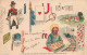 Jeu ANAGRAMME - Carte 1900 Illustrée V.V.V. - Un Lot De 3 Cartes - Other & Unclassified