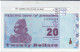 BILLETE ZIMBABWE 20 DOLARES 2009 P-95 SIN CIRCULAR - Andere - Afrika