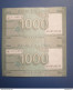 Liban Lebanon 2 Billets 1000 Livres Uncut RARE 2016 SPECIAL ISSUE AND NUMBER - Liban