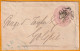 1844 - QV 1d Pink Postal Stationery Cover - Maltese Cross And Local Postmark - GOLSPIE, Highlands, Scotland - Marcophilie