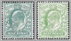 KEVII 1902-11 2 X 1/2d Mounted Mint Hrd2a - Unused Stamps