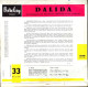 DALIDA  - FR 25 Cm  - GONDOLIER  + 9 - Speciale Formaten