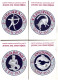 HOROSCOPE - SIGNES DU ZODIAQUE - 12 CARTES AUTOCOLLANTES 10x15cm - TB - Astrología