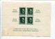 BF0010 - 1937 - Bloc De 4 Timbres Allemand Reich A. Hitler 25 Rpf. Einschließlich Kulturspende - Blocks & Kleinbögen