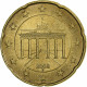 République Fédérale Allemande, 20 Euro Cent, 2006, Munich, Laiton, TTB - Deutschland