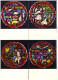 HOROSCOPE - SIGNES DU ZODIAQUE - 12 CARTES 10x15cm - VITRAUX DE LA CATHEDRALE DE LAUSANNE - TB - Astrology