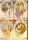 HOROSCOPE - SIGNES DU ZODIAQUE - 12 CARTES 10x15cm - ART NOUVEAU - JUGENDSTIL - TB - Astrologia