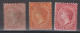 TURKS ISLANDS - 3 Different Early Stamps Queen Victoria - Turks E Caicos