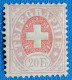 Zu 19 / Mi 19 / YT 8A **/MNH SBK 100 CHF Voir 2 Scan + Description - Télégraphe