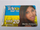 SURINAME US 20,-  / UNITS GSM  PREPAID /WANITA JHINKOERAI  /    MOBILE CARD    **16406 ** - Suriname